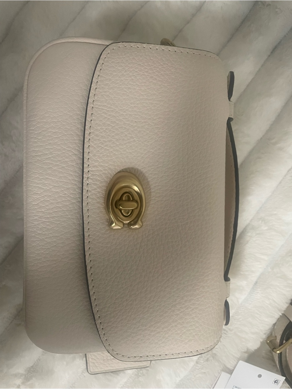NWT Coach Cassie 17 Pebbled Leather in Chalk - Picture 7 of 9